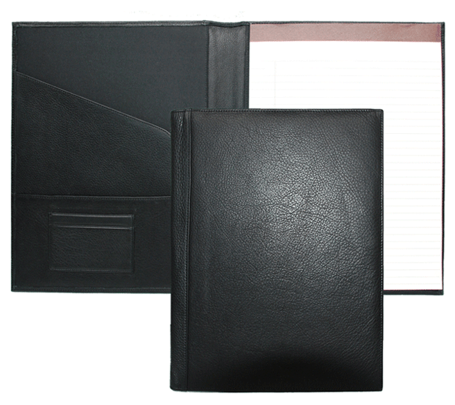 Leather Pad Holders, Leather Portfolio, Debossed Leather Pad Covers