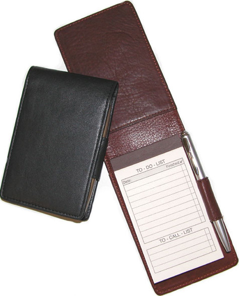 OleksynPrannyk Leather Notepad Holder Legal Junior Notebook Padfolio Holder Business Gift