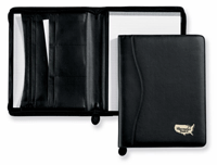 Black Zippered Folder Padfolio